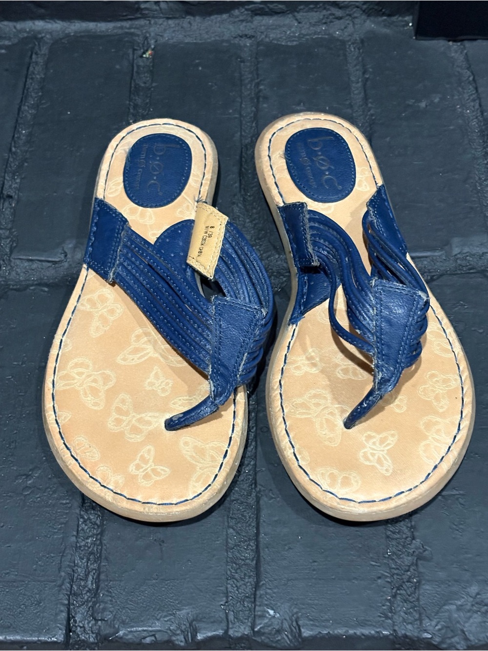 B.o.C. Navy Blue Thong Sandals